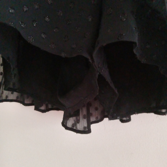 Forever 21 Polka Dot Sparkly Mini Skirt Shorts Ruffle Skort - Picture 4 of 6